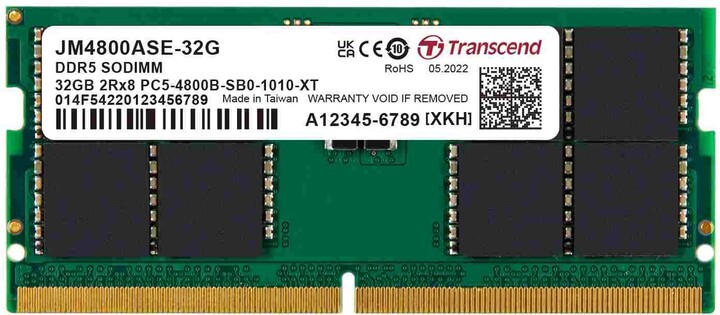 Module të memories Transcend 32GB DDR5 4800 CL40 SO-DIMM