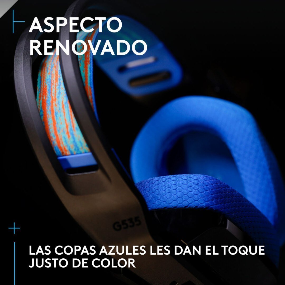Kufje gaming Logitech G535, wireless, me mikrofon, zi blu