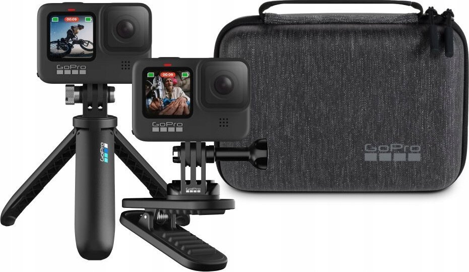 Set aksesorësh GoPro Travel Kit 2.0, Shorty tripod, Magnetik Swivel Clip, i zi