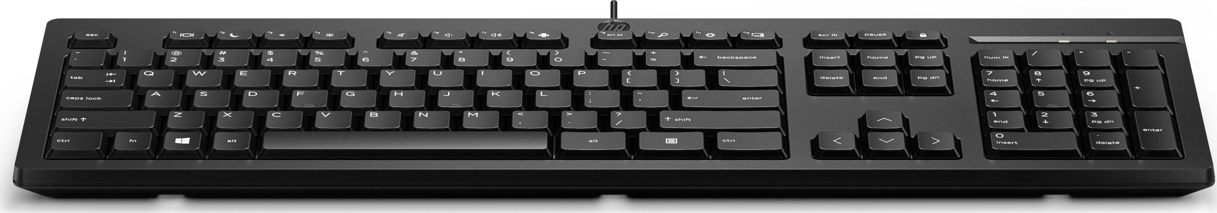 Tastierë HP 125, USB, me kabllo, layout UK, e zezë