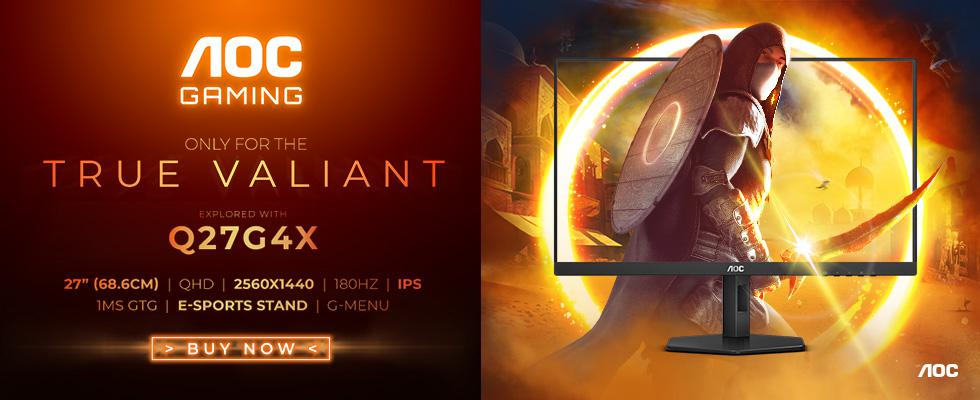 Monitor gaming AOC Q27G4X, 27", QHD 2560x1440, 180Hz, i zi