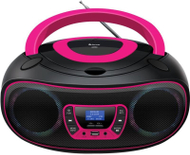 Radio portative Denver TDB-212P, CD, DAB+, Bluetooth, e zezë rozë