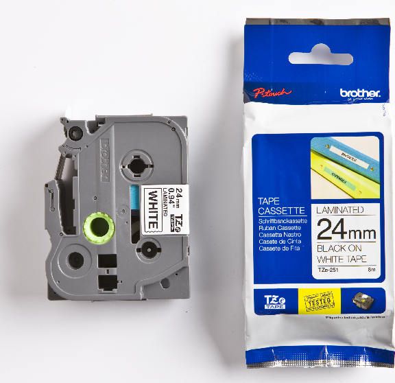 Kasetë Brother TZE251, e zezë