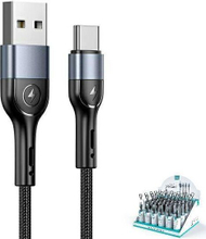 Kabllo USB USAMS U55, USB A në USB C, 1 m, e zezë