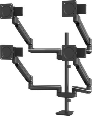 Mbajtës monitorësh FELLOWES TALLO Modular 4FMS, për 4 monitorë, i zi