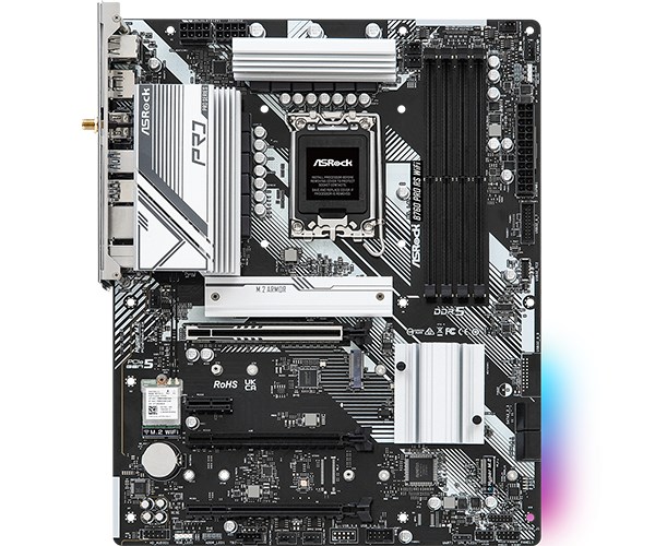 Pllakë amë ASRock B760 Pro RS WiFi, ATX, DDR5, Wi-Fi 6E, e zezë
