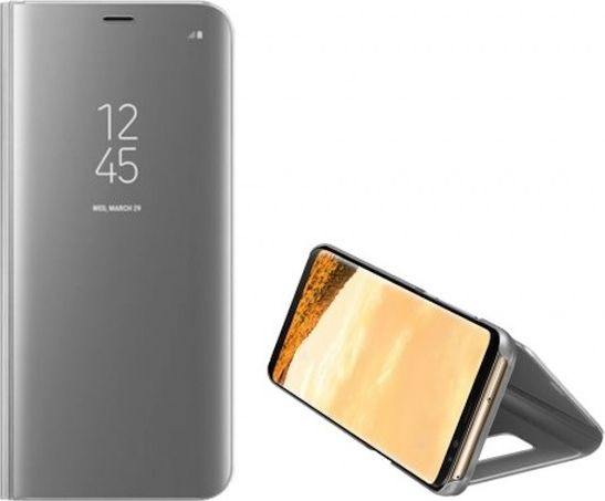 Mbrojtëse Clear View për Samsung Galaxy A42 5G, e argjendtë