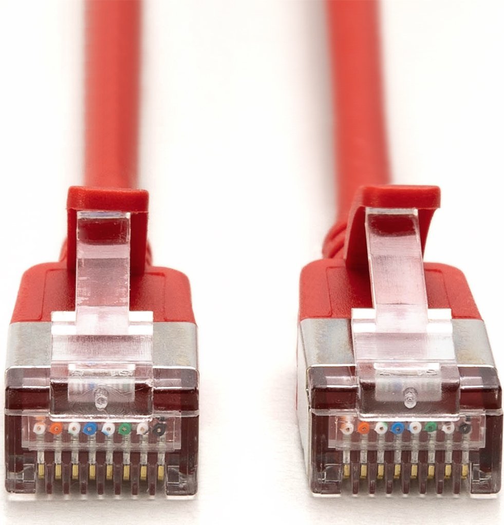 Kabllo rrjeti Digitus CAT 6A F FTP Slim, 3m, e kuqe