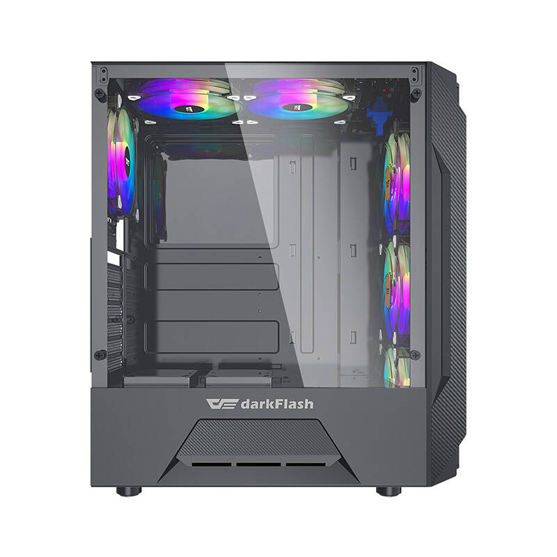Kutia kompjuterike Darkflash DLM23, Middle Tower ATX mATX ITX, panel xhami i temperuar, e zezë