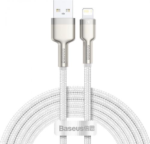 Kabllo Baseus CALJK-B02, USB-A në Lightning, 2m, e bardhë