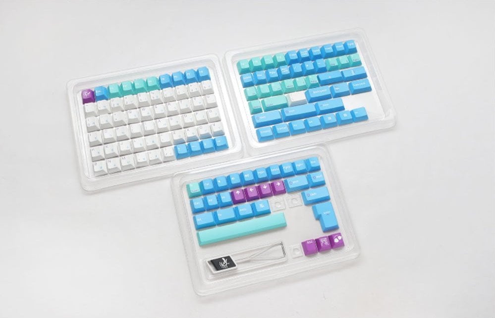 Set keycaps Ducky X MK Frozen Llama, 108 taste, PBT double shot, shumëngjyrësh