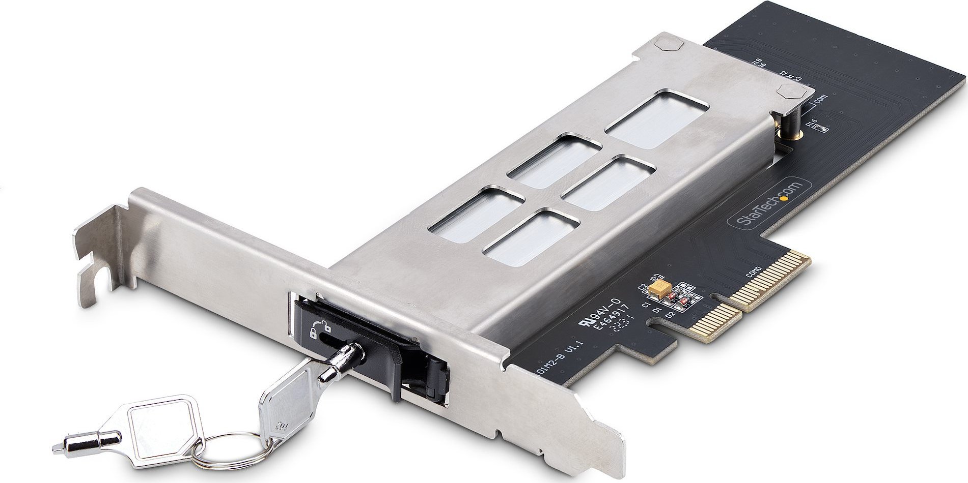 Adapter StarTech M.2 NVMe në PCIe X4, mobile rack, hot swap, pa vegla