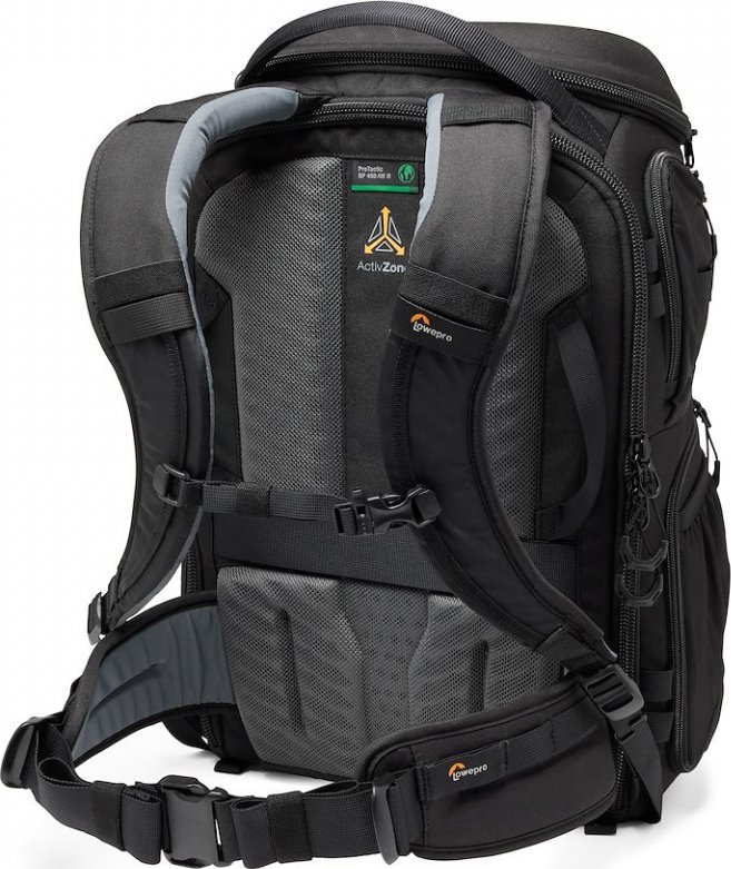 Çantë shpine fotografike Lowepro ProTactic BP 450 AW III, sistem ndarës MaxFit, mbrojtje kundër motit, e zezë