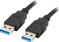 Kabllo USB Lanberg CA-USBA-30CU-0018-BK, USB A në USB A, 1.8 m, USB 3.0, i zi