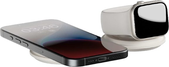 Karikues wireless 2 në 1 Native Union Voyage, magnetik, portativ, bezhë Sandstone