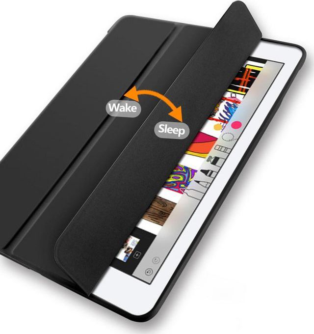 Këllëf tablet eStuff ES682050, për iPad 10.2", tip folio, i zi