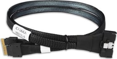 Kabllo ICY DOCK MCIO 8i SFF-TA-1016 në 2x SlimSAS 4i SFF-8654, 0.5m, për servera, gri