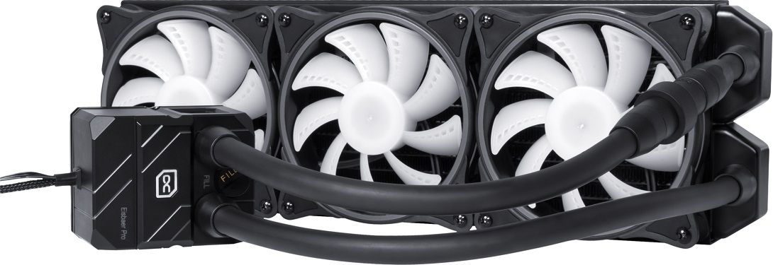Ftohës uji për CPU Alphacool Eisbaer Pro Aurora 360, radiator 360 mm, ARGB, i zi