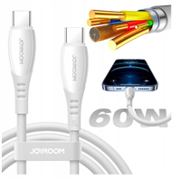 Kabllo karikimi Joyroom S A59 Vibrant Series, USB C në USB C, 60W, 1.2m, e bardhë