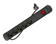 Zgjatës energjie Lanberg SP1-05F-0150-BK, 5 porta AC, kabllo 1.5 m, i zi
