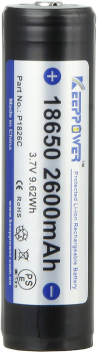 Bateri litium jon MAUL 18650 26H, 2600 mAh, 3.7 V, me mbrojtje PCB