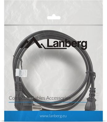 Kabllo rryme Lanberg CEE 7/7 në IEC 320 C13, 1.8m, e zezë