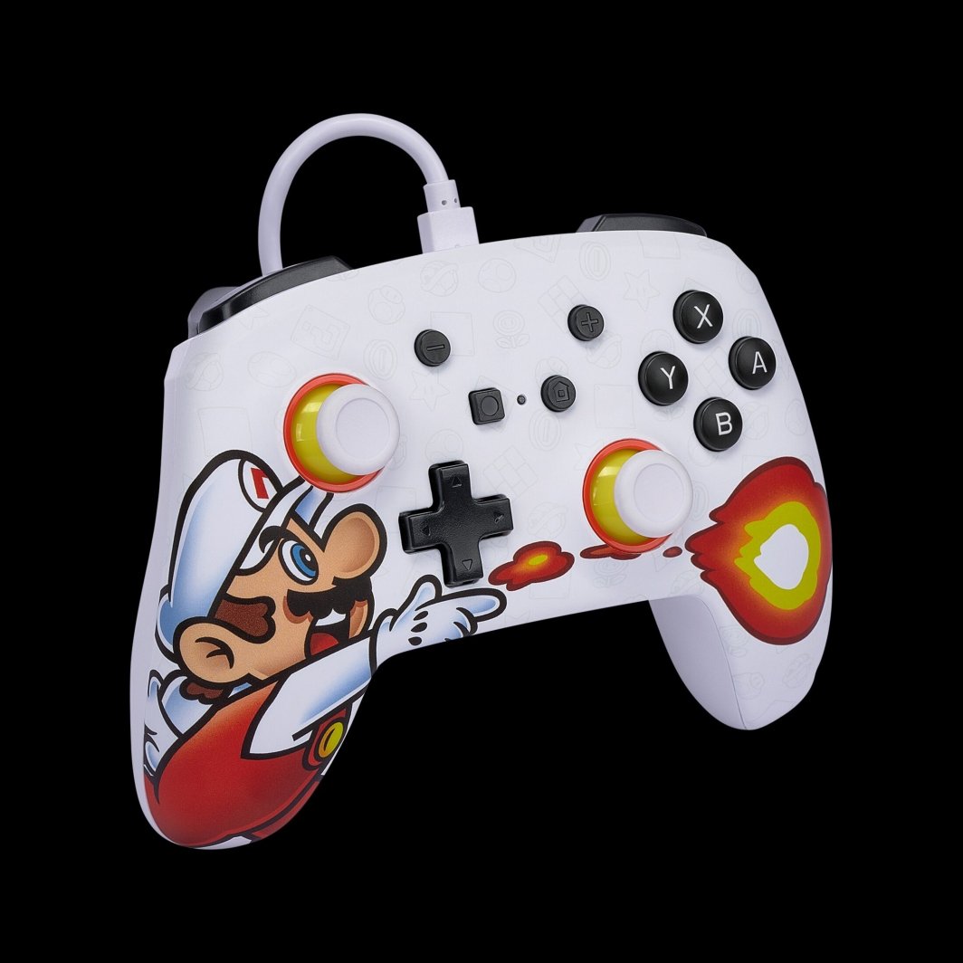 Kontroller PowerA Enhanced Fireball Mario, me kabllo, shumëngjyrësh