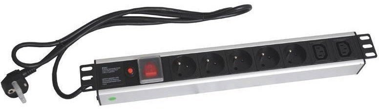 Panel shpërndarës energjie XtendLan 19", 5x 230V, 2x IEC, me mbrojtje nga mbingarkesa