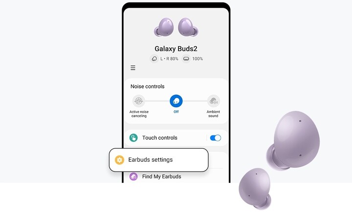 Dëgjuese Samsung Galaxy Buds2, të bardha