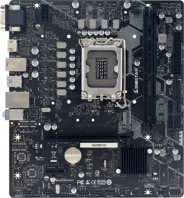 Pllakë amë Biostar H610MH D5, Intel H610, DDR5, mATX