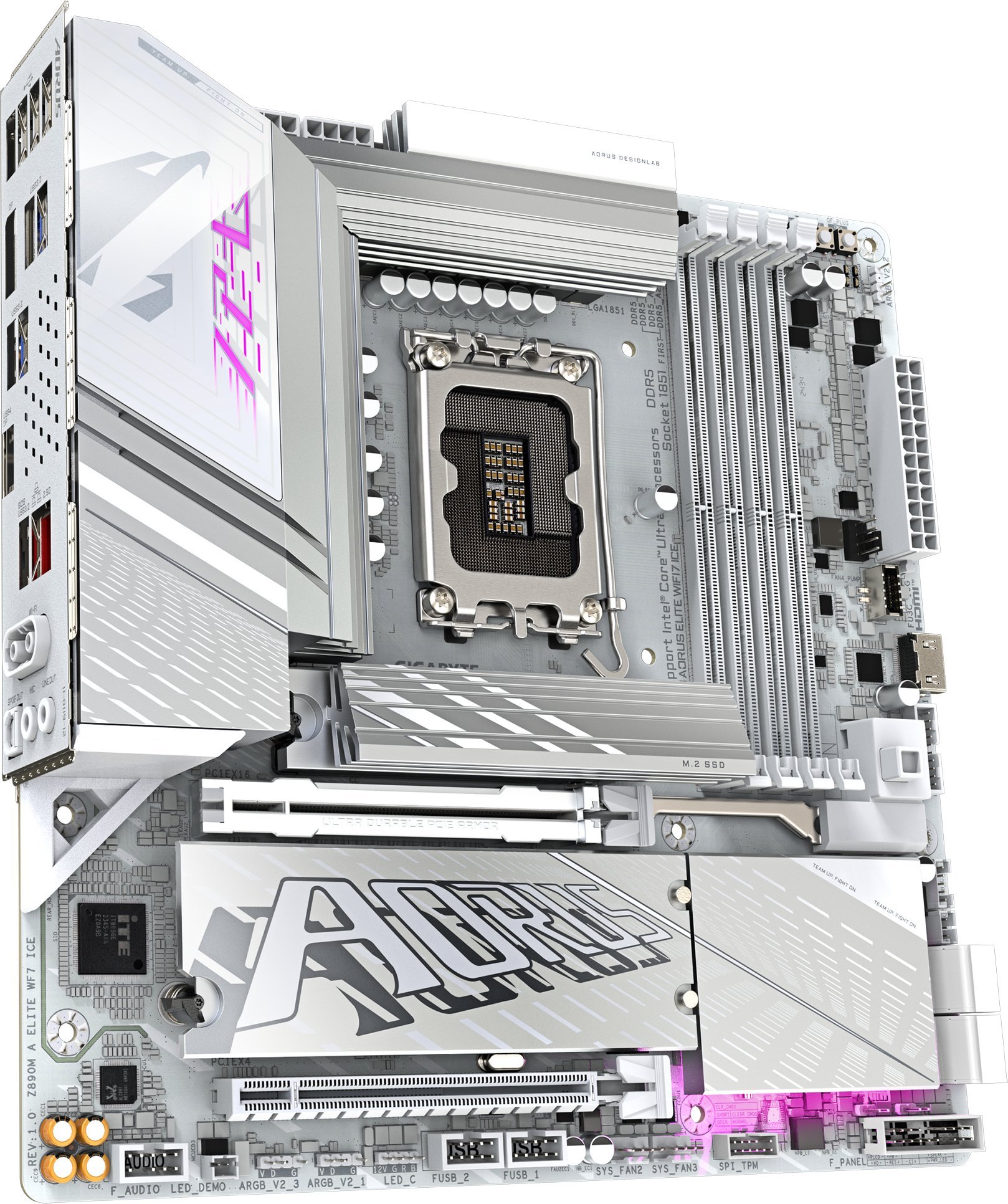 Pllakë amë Gigabyte Z890M Aorus Elite WiFi 7 Ice, DDR5, PCIe 5.0, ATX 3