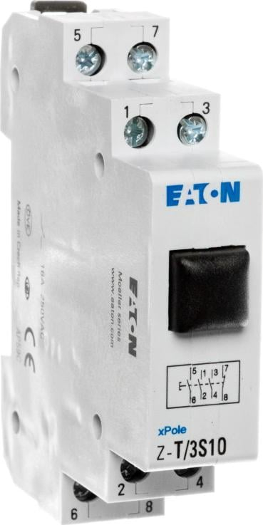Buton modular Eaton Z-T/3S1O, 16A, 3NO 1NC, i zi