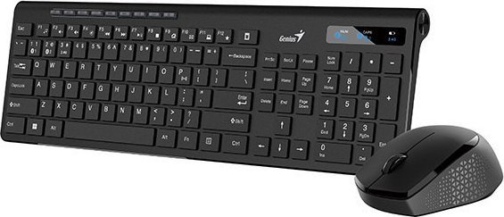 Set tastierë dhe maus Genius SlimStar 8230, wireless dual mode, 1200 DPI, i zi