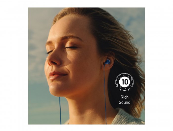 Kufje in ear Panasonic RP TCM225DEA, me kabllo, me mikrofon, blu