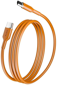 Kabllo USB C në USB C Puro ICON, 1.5m, portokalli