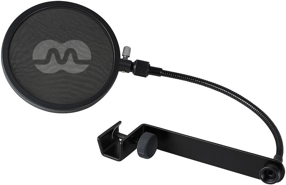 Filter pop për mikrofon Mozos PS-3, krah fleksibil 25 cm, i zi