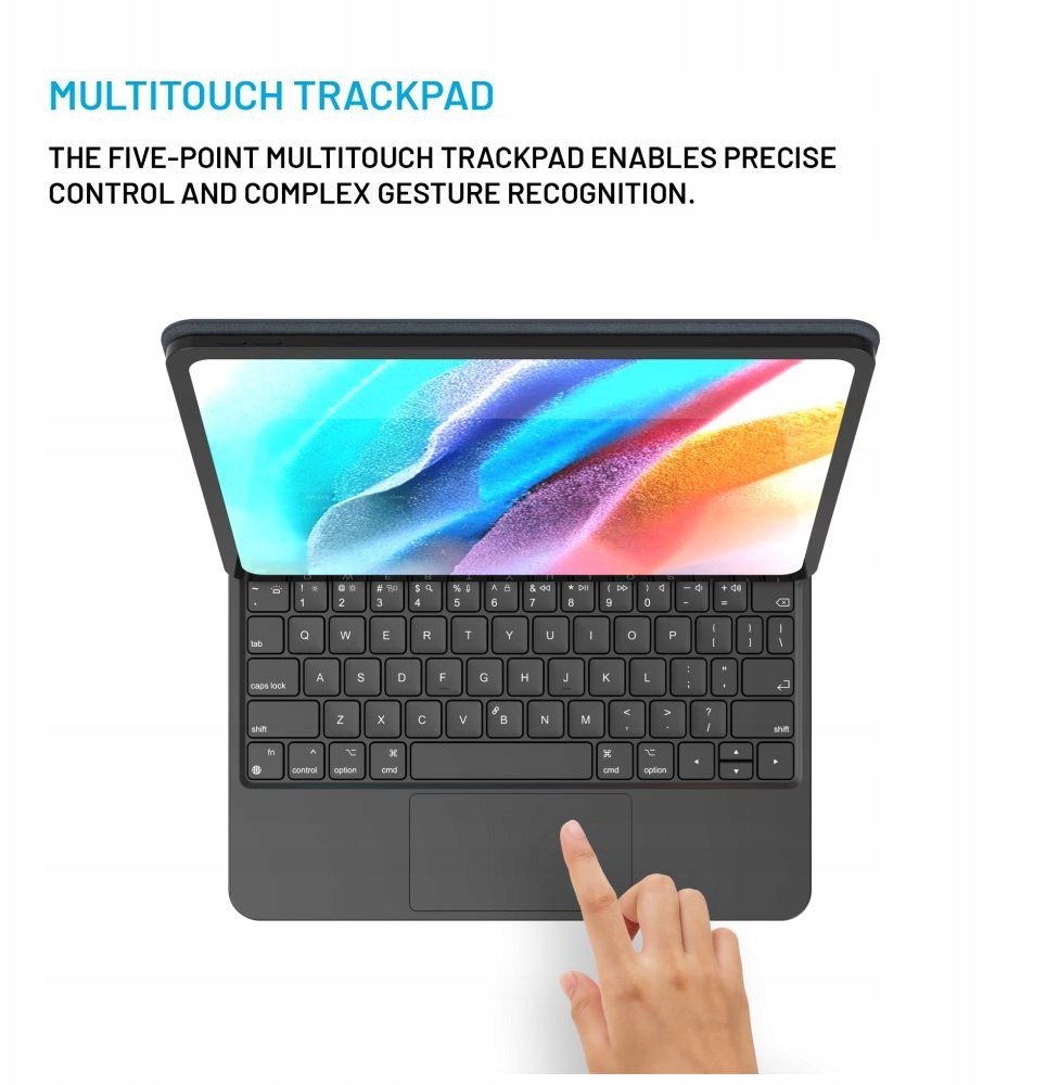 Këllëf tastierë FIXED Typee për Apple iPad 10.9" gjenerata 10, Bluetooth, USB C, i zi