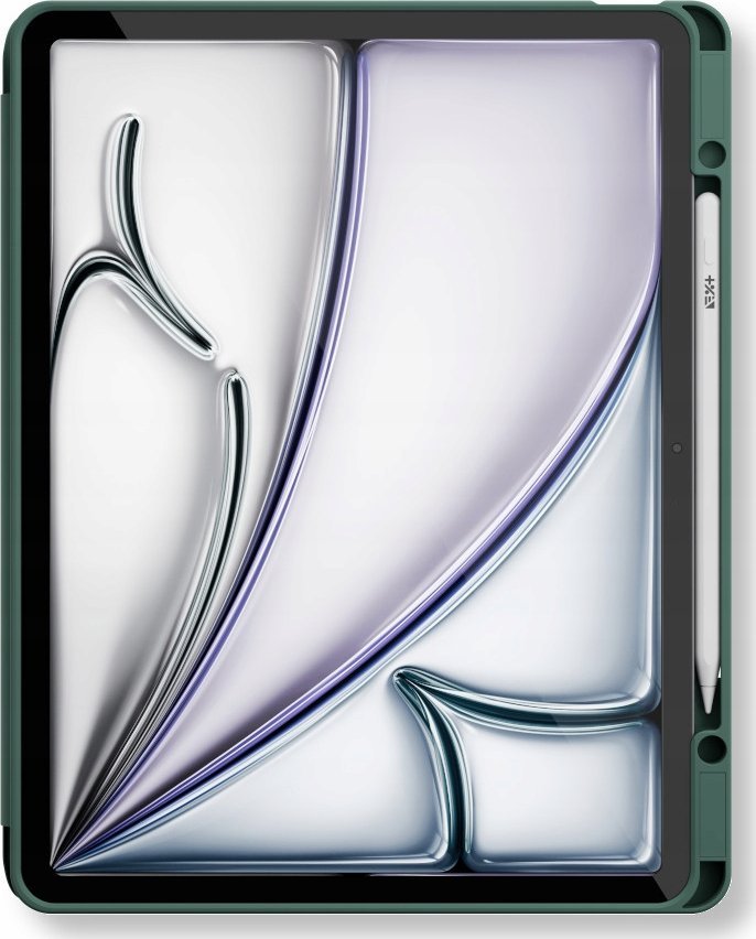 Mbulesë tablet NEXT ONE Rollercase, për iPad Air M2 13", me mbajtëse për Apple Pencil, e gjelbër