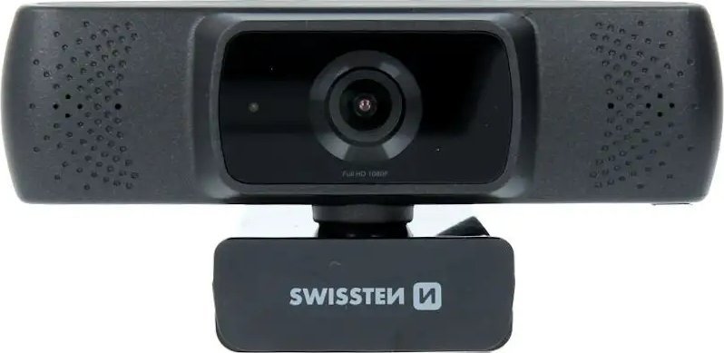 Webcam Swissten Ierna, Full HD 1080p, USB, e zezë