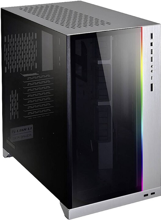 Kasë kompjuterike LIAN-LI O11 Dynamic XL (ROG Certified), e argjendtë