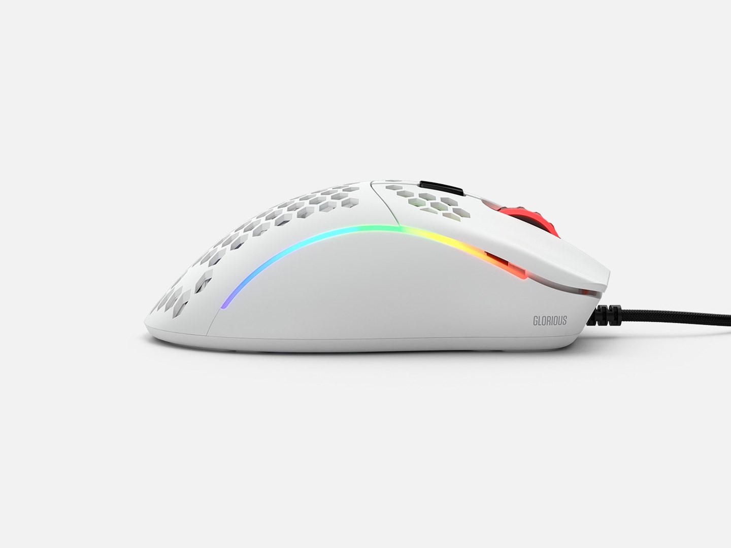 Maus gaming Glorious Model D Minus, RGB, me kabllo, i bardhë matte