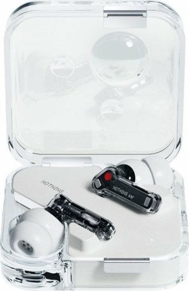 Kufje Nothing Ear, True Wireless Stereo, Bluetooth, transparente të bardha