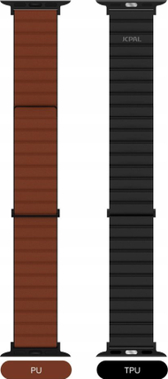 Rrip JCPal FlexDuo për Apple Watch 38/40/41mm, magnetik, TPU PU, i zi kafe