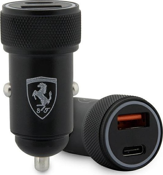 Karikues për veturë Ferrari FECCMENK, PD QC 3.0 36W, 2 porta USB, i zi