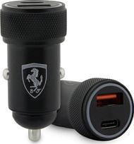 Karikues për veturë Ferrari FECCMENK, PD QC 3.0 36W, 2 porta USB, i zi