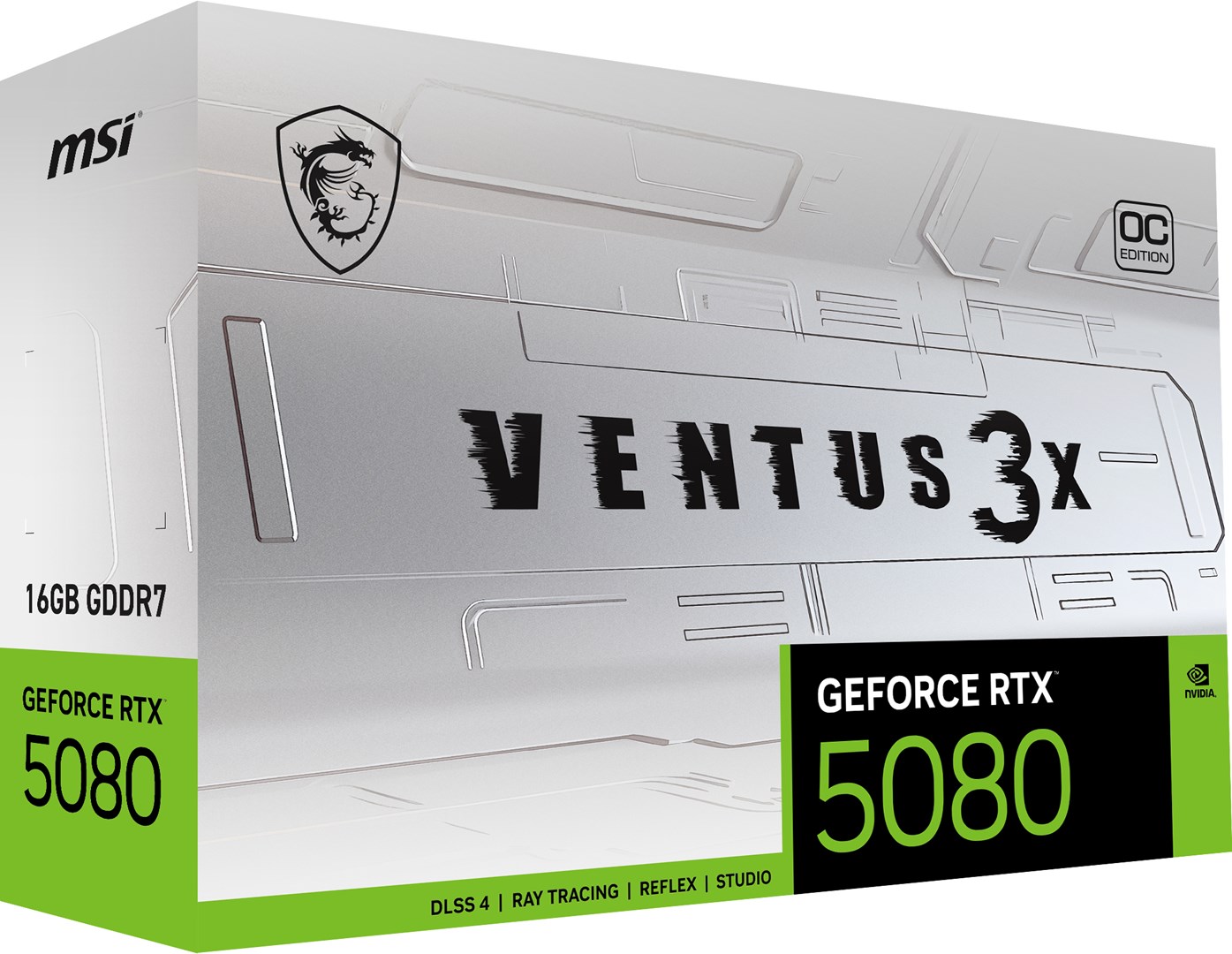 Kartelë grafike MSI GeForce RTX 5080 Ventus 3X OC White, 16GB GDDR7
