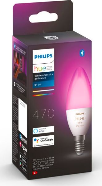 Llambë inteligjente Philips Hue, E14, 5.3W, RGBW