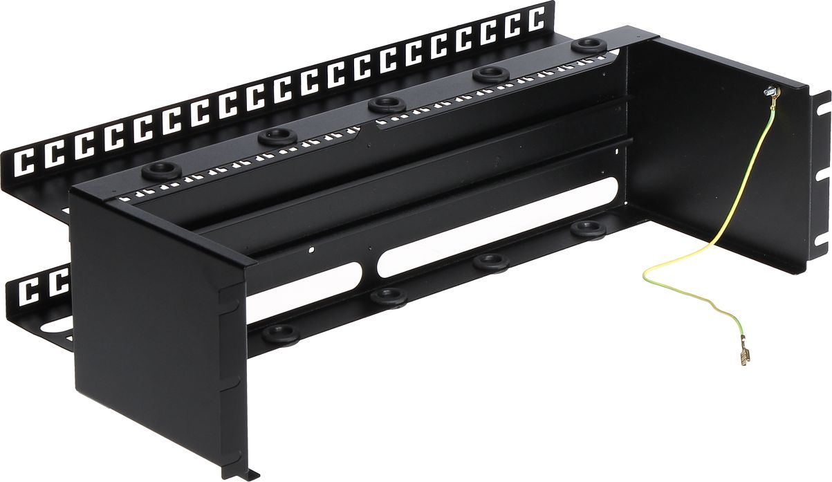 Strehë sigurimesh Pulsar A19-TS-35/OB-3U/160, për kabinete RACK 19", 3U, e zezë