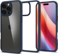 Mbulesë telefoni Spigen Ultra Hybrid për iPhone 16 Pro, profil i hollë, pjesë e pasme transparente, blu e errët
