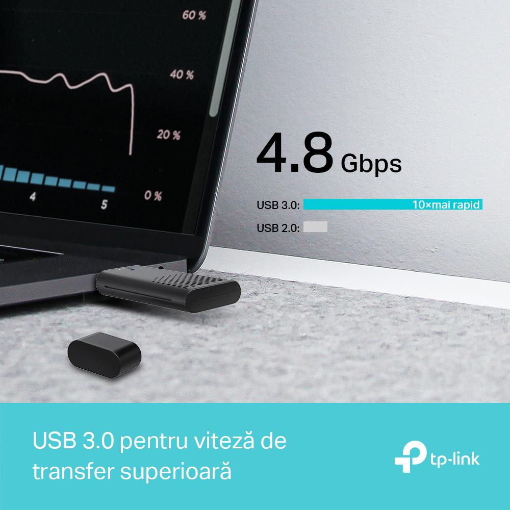 Karta rrjeti TP-Link Archer TX20U, Wi-Fi 6, USB, 1201 Mbps, e zezë